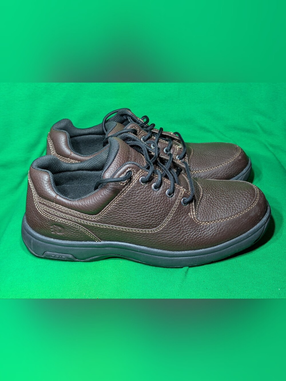 Dunham Windsor Mens Brown Leather Lace-Up with Black Sole Size 11